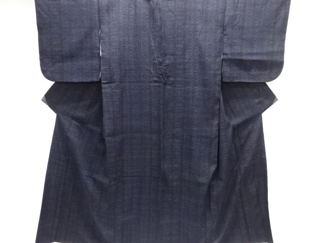JAPANESE KIMONO / ANTIQUE KIMONO / SILK / MAWATA OJIYA TSUMUGI / WOVEN SARASA PATTERN